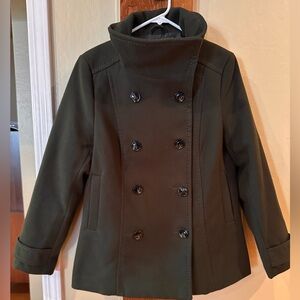 H&M Olive Green Peacoat – Women’s Size 14